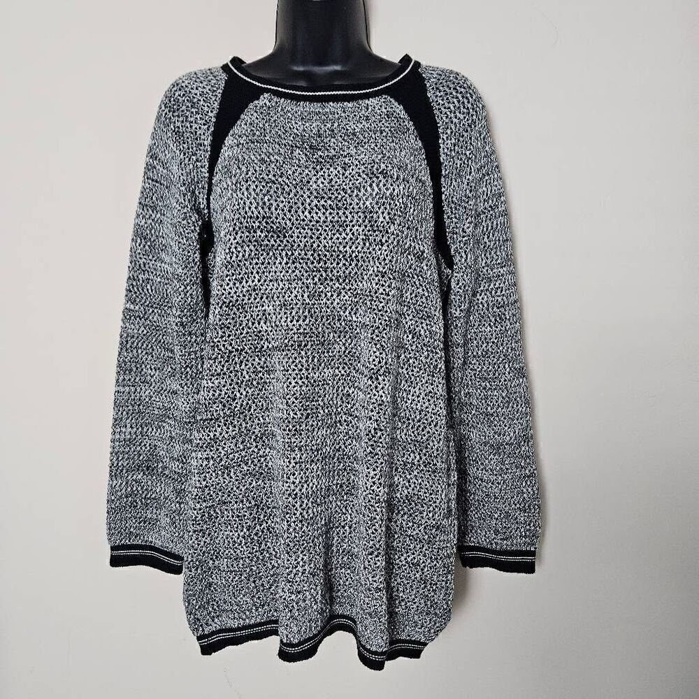 Katherine Barclay Marled Crew Neck Knit Sweater